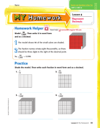 Homework Helper _ Lesson 4 Represent