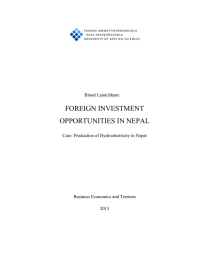 FOREIGN INVESTMENT OPPORTUNITIES IN NEPAL  Binod Lamichhane