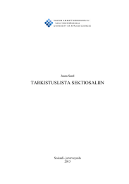 TARKISTUSLISTA SEKTIOSALIIN Jaana Sand  Sosiaali- ja terveysala