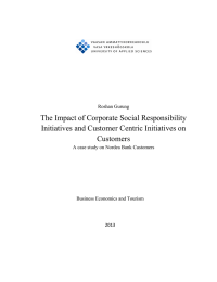 The Impact of Corporate Social Responsibility  Customers