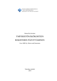 YMPÄRISTÖNÄKÖKOHTIEN REKISTERIN PÄIVITTÄMINEN Hanna Koivistoinen Case ABB Oy, Motors and Generators