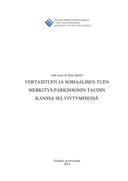 VERTAISTUEN JA SOSIAALISEN TUEN MERKITYS PARKINSONIN TAUDIN KANSSA SELVIYTYMISESSÄ