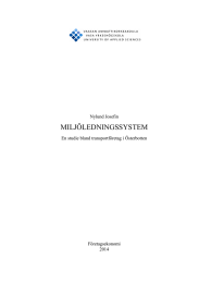 MILJÖLEDNINGSSYSTEM Nylund Josefin En studie bland transportföretag i Österbotten