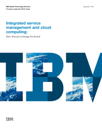 Integrated service management and cloud computing: More than just technology best friends