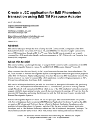 Create a J2C application for IMS Phonebook