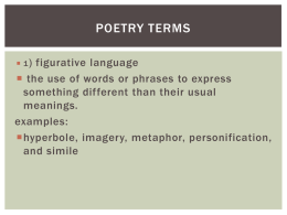 POETRY TERMS