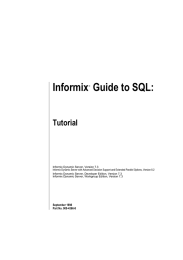 Informix  Guide to SQL: Tutorial