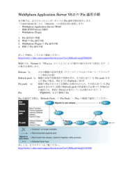 WebSphere Application Server V6.0 の Fix 適用手順