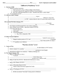 “Jefferson’s Presidency” (6.3) I.  Election of 1800