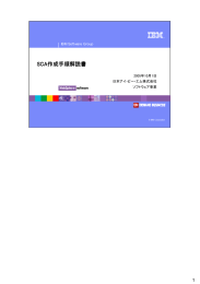 SCA SCA作成手順解説書 作成手順解説書 1