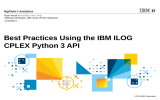 Best Practices Using the IBM ILOG CPLEX Python 3 API )