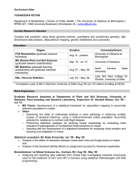 Curriculum Vitae  YOGASUDHA VETURI