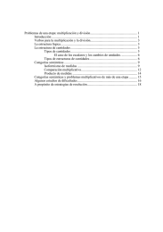   Problemas de una etapa: multiplicación y división......................................................... 1