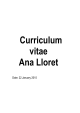 Curriculum vitae Ana Lloret