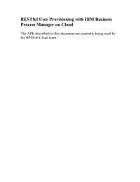 RESTful User Provisioning with IBM Business Process Manager on Cloud