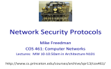 Network Security Protocols Mike Freedman COS 461: Computer Networks