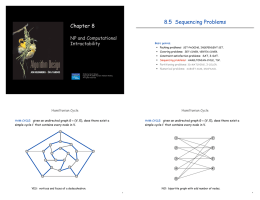 Chapter 8 8.5  Sequencing Problems NP and Computational Intractability