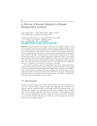 1 A Review of Kernel Methods in Remote Sensing Data Analysis Luis G´