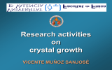 Research activities on crystal growth VICENTE MUÑOZ SANJOSÉ