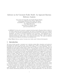 Inference on the Univariate Frailty Model: An Approach Bayesian Reference Analysis