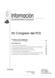 Información XX Congreso del PCE