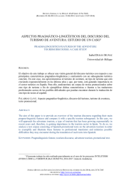 ASPECTOS PRAGMÁTICO-LINGÜÍSTICOS DEL DISCURSO DEL Isabel