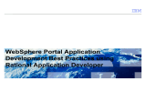 WebSphere Portal Application Development Best Practices using Rational Application Developer