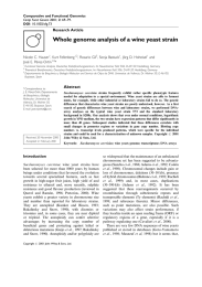 Whole genome analysis of a wine yeast strain Research Article
