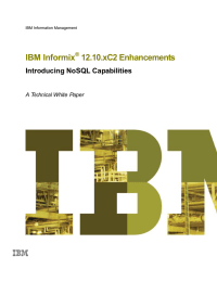IBM Informix 12.10.xC2 Enhancements Introducing NoSQL Capabilities