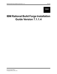 IBM Rational Build Forge Installation Guide Version 7.1.1.4 •