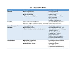 Star Ambulance BSC Metrics