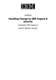 Handling Change to IBM Cognos 8 security Guideline