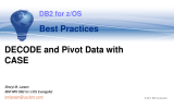 Best Practices DECODE and Pivot Data with CASE DB2 for z/OS
