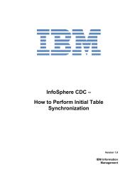 InfoSphere CDC – How to Perform Initial Table Synchronization