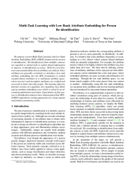 Multi-Task Learning with Low Rank Attribute Embedding for Person Re-identification