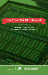 UMD/NVIDIA GPU Summit of UNIVERSITY MARYLAND