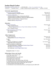 &middot; Jordan Boyd-Graber University Appointments University of Colorado Boulder