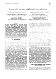 Tracking A Moving Speaker using Excitation Source Information