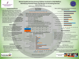 Mental Health Services Among Children Involved in Child Welfare: