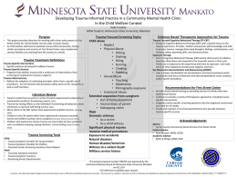 Developing Trauma-Informed Practice in a Community Mental Health Clinic: