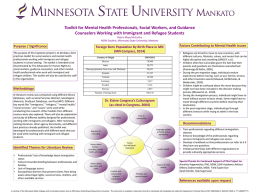 Toolkit for Mental Health Professionals, Social Workers, and Guidance