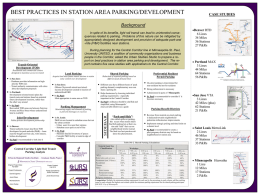 BEST PRACTICES IN STATION AREA PARKING/DEVELOPMENT Background