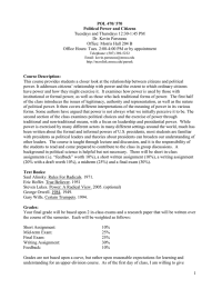Tuesdays and Thursdays 12:30-1:45 PM Dr. Kevin Parsneau
