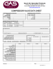 COMPRESSOR VALVE DATA SHEET Gas &amp; Air Specialty Products