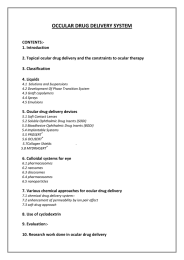 OCCULAR DRUG DELIVERY SYSTEM