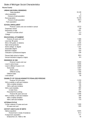 State of Michigan Social Characteristics