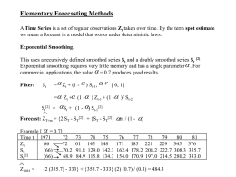  Elementary Forecasting Methods