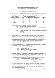 CA660 Statistical Data Analysis (2013_2014)  Review Exercises + Probability Basis 1.