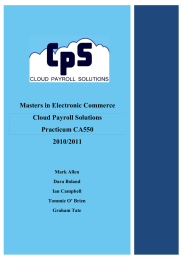 Masters in Electronic Commerce Cloud Payroll Solutions Practicum CA550