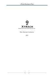 xTrack Business Plan  Msc. Electronic Commerce 2012